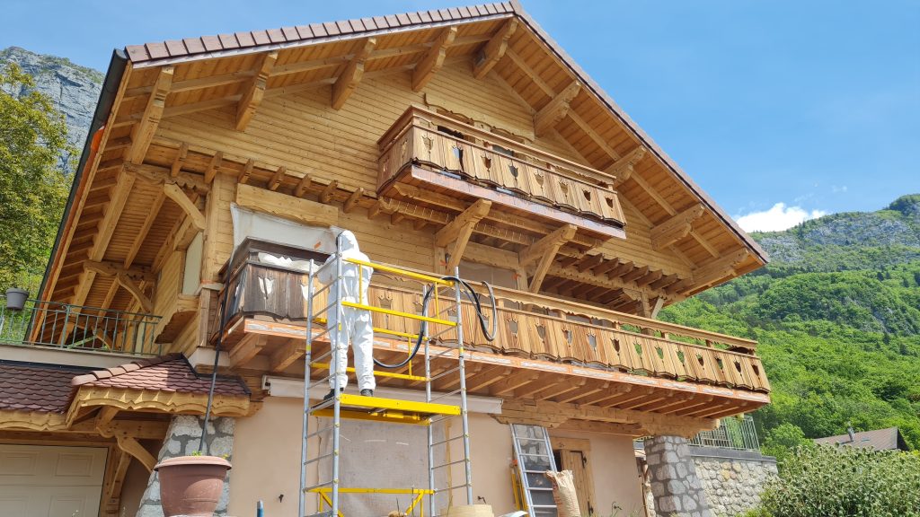Décapage sablage bardages chalets
